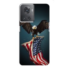 Чехол Флаг USA для OnePlus ACE (10R) – Орел и флаг