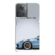 Чехол с авто Порше для OnePlus ACE (10R) – Голубой Порше