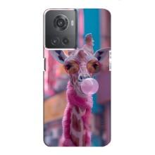 Чехол с принтом стильные животные для ВанПлас Ейс (10Р) – Стильный жирав