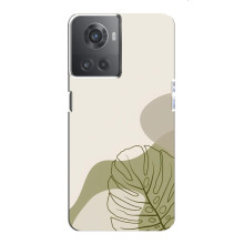 Силиконовый чехол с принтом в цветах на OnePlus ACE (10R) (Монстера зелёная)