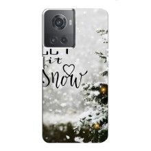 Новогодние, Праздничные Чехлы для OnePlus ACE (10R) - 2024 год – Let it snow