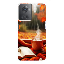 Чохол з унікальним дизайном 'Осінь з кавою' для OnePlus ACE (10R) – Кава і дощ