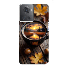 Чохол з унікальним дизайном 'Осінь з кавою' для OnePlus ACE (10R) – Темна кава