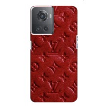Текстурный Чехол Louis Vuitton для ВанПлас Ейс (10р) – Красный ЛВ