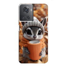 Печатный чехол «Зверята с кофе» для OnePlus ACE (10R)