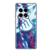 Чехол с принтом для OnePlus Ace 3 Pro (AlphaPrint - Знак сердечка)