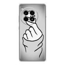 Чехол с принтом для OnePlus Ace 3 Pro (AlphaPrint - Знак сердечка)