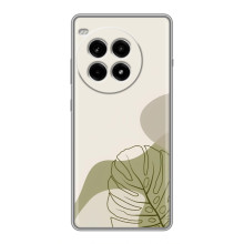 Силконовий чохол з принтом в квітах на OnePlus Ace 3 Pro (Монстера зелена)