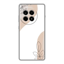 Силконовий чохол з принтом в квітах на OnePlus Ace 3 Pro (Нюдовий дизайн)