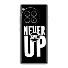 Силиконовый Чехол на OnePlus Ace 3 Pro с картинкой Nike – Never Give UP