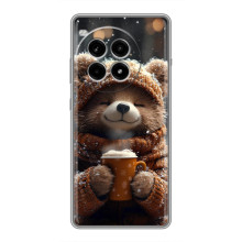 Печатный чехол «Зверята с кофе» для OnePlus Ace 3 Pro – Мишка с кофе