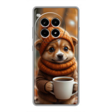 Печатный чехол «Зверята с кофе» для OnePlus Ace 3 Pro – Песик с кофе