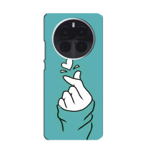 Чохол (Знак сердечка) для OnePlus Ace 5 Pro (Сердечко на бірюзовому)