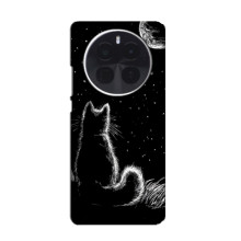 Чохол з принтом для OnePlus Ace 5 Pro (AlphaPrint) Модні коти (Котик і місяць)