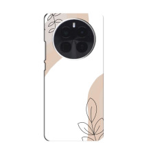 Силконовий чохол з принтом в квітах на OnePlus Ace 5 Pro (Нюдовий дизайн)