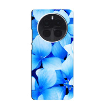 Силіконовий бампер з принтом (квіточки) на כשיוпnexus Аце 5 Про (Сині квіти)