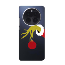 Зимние Чехлы для 一辆 OnePlus  Асе 5 Про - прозрачный фон (Гринч с игрушкой)