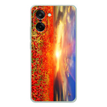 Чехол с картинкой (Стильные) для УанПлюс Эйс 5 Рейсинг - (AlphaPrint) (Поле тюльпанов)