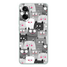 Чехлы с Котиками для OnePlus Ace 5 Racing (VPrint) (Рисованные котики)