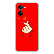 Чохол (Знак сердечка) для OnePlus Ace 5 Racing (Сердечко на червоному)