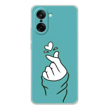 Чохол (Знак сердечка) для OnePlus Ace 5 Racing (Сердечко на бірюзовому)