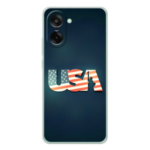 Чехол Флаг USA для OnePlus Ace 5 Racing – USA