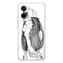 Чехол с печатью для OnePlus Ace 5 Racing - (Мода) (AlphaPrint) (Фото девочки)