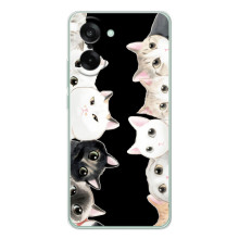 Чехол на УанПлюс Эйс 5 Рейсинг с Котами (VPrint) (Взгляд котов)