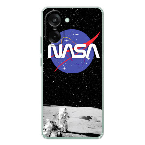 Силиконовый бампер с принтом "Наса" на OnePlus Ace 5 Racing – Nasa на луне
