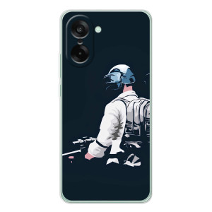 Силиконовый чехол с картинкой "Герой Pubg" на OnePlus Ace 5 Racing – В экиперовке