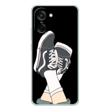 Чехол с Прикольным принтом на OnePlus Ace 5 Racing (Кеды)