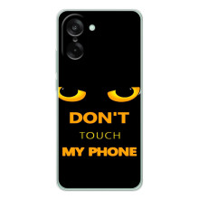 Чехол с Прикольным принтом на OnePlus Ace 5 Racing (Не трогай мой телефон)