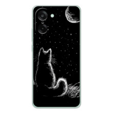 Чехол с принтом для OnePlus Ace 5 Racing (AlphaPrint) Модные коты