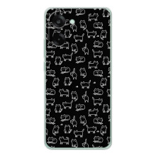 Чехол с принтом для OnePlus Ace 5 Racing (AlphaPrint) Модные коты – Меленькие котики