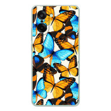 Чехол с принтом для УанПлюс Эйс 5 Рейсинг - (Прикольные) (AlphaPrint) – Яркие бабочки