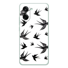 Чехол с птицами на OnePlus Ace 5 Racing (VPrint) – Ласточки