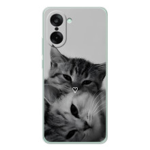 Чехол с рисунком кот на OnePlus Ace 5 Racing – Пара котов