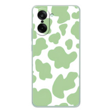 Чехол с принтом коровы на УанПлюс Эйс 5 Рейсинг (Зеленый принт)