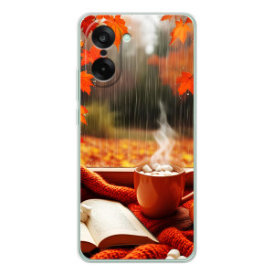 Чехол с уникальным дизайном «Осень с кофе» для OnePlus Ace 5 Racing