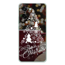 Рождественские Чехлы для OnePlus Ace 5 Racing (VPrint) (Елочка узорная)