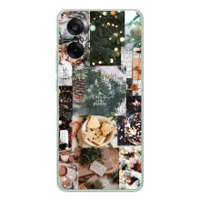 Рождественские, Праздничные Чехлы для УанПлюс Эйс 5 Рейсинг (Рождественский коллаж)