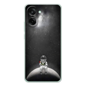 Силиконовый Чехол с принтом "Космонавты" на OnePlus Ace 5 Racing – Космонавт романтик