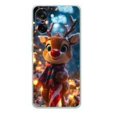 Яскравий чохол для OnePlus Ace 5 Racing з Зимові Оленята (Олень з шарфом)