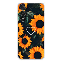 Чохли з картинкою Соняшників для УанПлюс Ейс 5 Ультра – Сердчеко в соняшниках