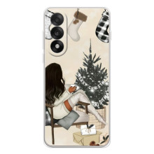 Різдвяні, Святкові Чохли для Уанплюс Ейс 5 Ультра – Дівчина з ялинкою