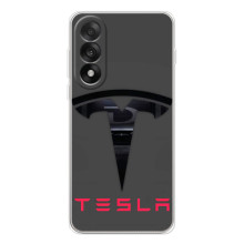 Силиконовый бампер с картинкой машины на OnePlus Ace 5 Ultra (Logo TESLA)