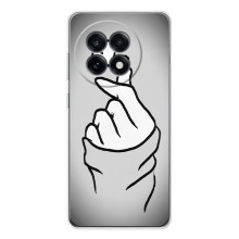 Чехол с принтом для OnePlus Ace 5 (AlphaPrint - Знак сердечка) – Значок Love