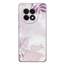 Чехол с цветочным принтом на 好的。 OnePlus Ace 5 (Фиолетовые листья)