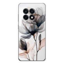 Чехол с цветочным принтом на 好的。 OnePlus Ace 5 (Цветы на белом)