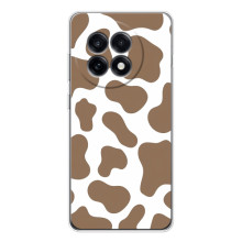 Чохол з принтом корови на OnePlus Ace 5 (Коричневий принт)